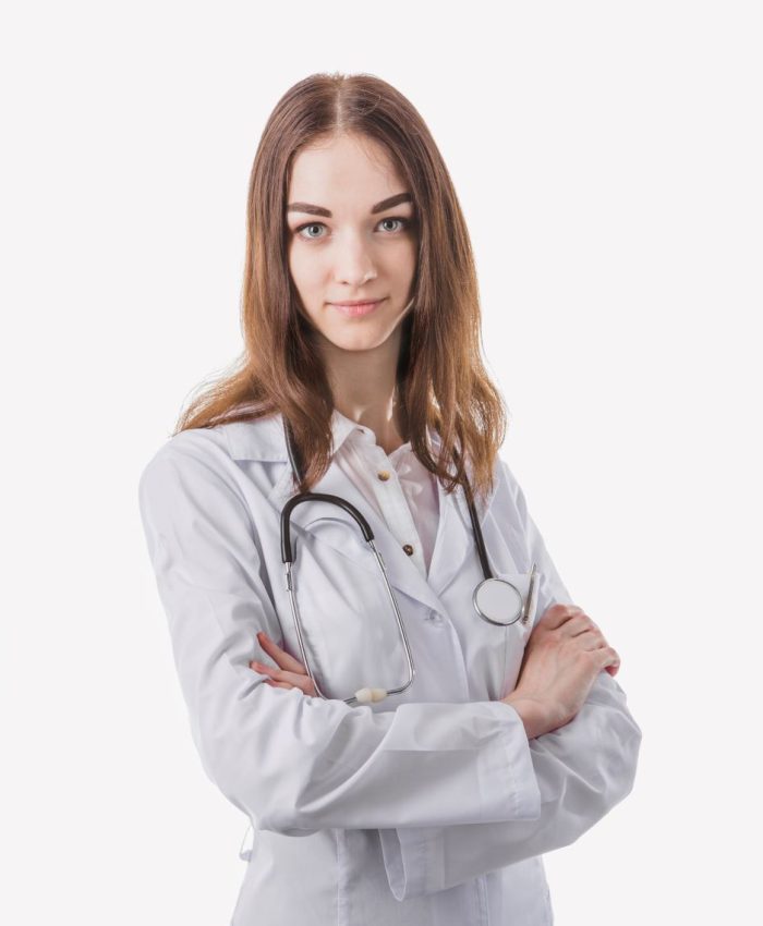 cheerful-woman-doctor-looking-camera