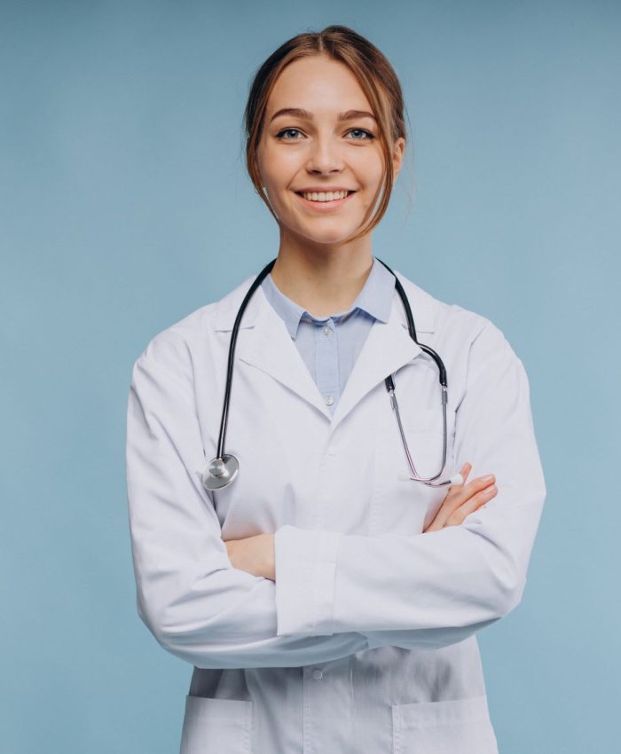 woman-doctor-wearing-lab-coat-with-stethoscope-isolated